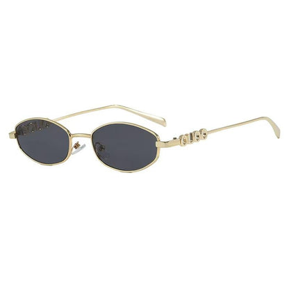 Golden Edge Minimal Cat-Eye Sunglasses