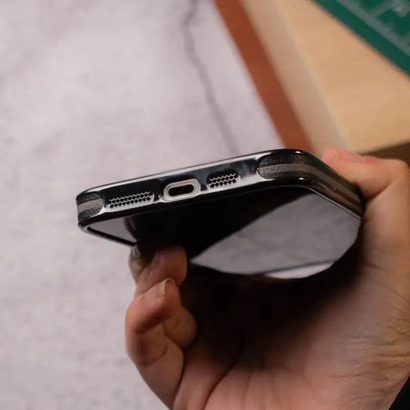 Premium Leather Metal Fusion Case - iPhone