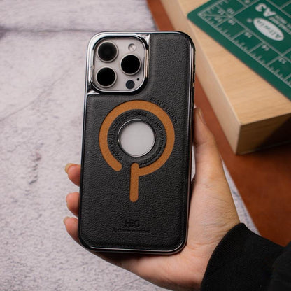 Premium Leather Metal Fusion Case - iPhone