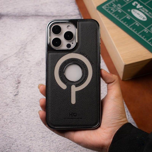 Premium Leather Metal Fusion Case - iPhone