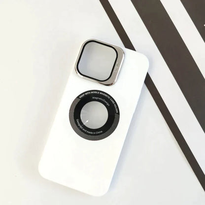 Matte Metal Lens Shield Magnetic Case - iPhone