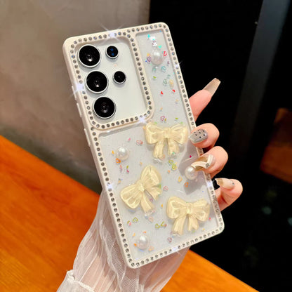 Dainty Blush Ribbon Glow Case - Samsung