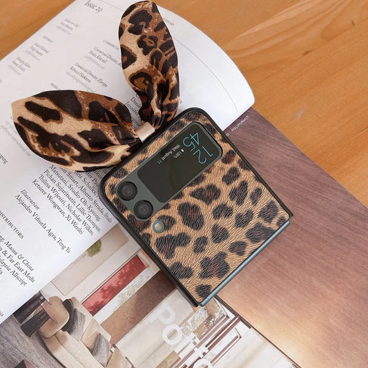Leopard Print Foldable Phone Case - Samsung