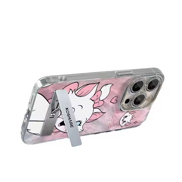 Cute Kitty Phone Case with Kickstand
