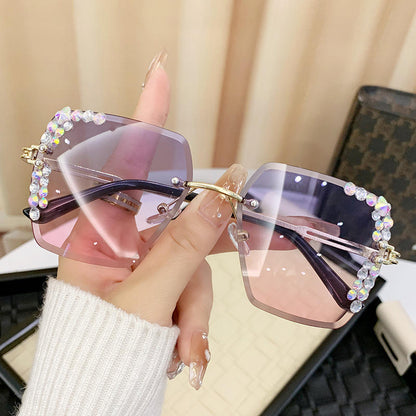 Starlight Diamond Glam Rimless Sunglasses