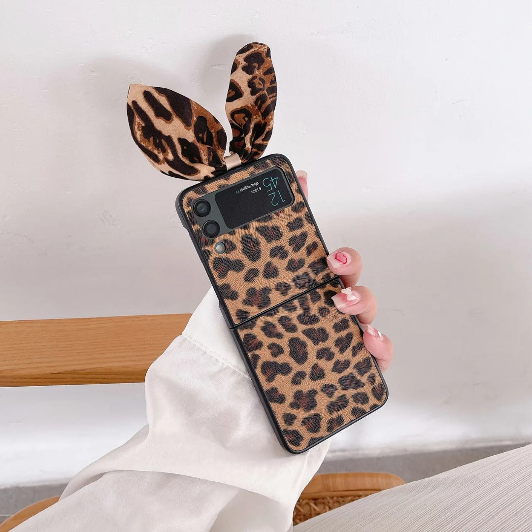 Leopard Print Foldable Phone Case - Samsung