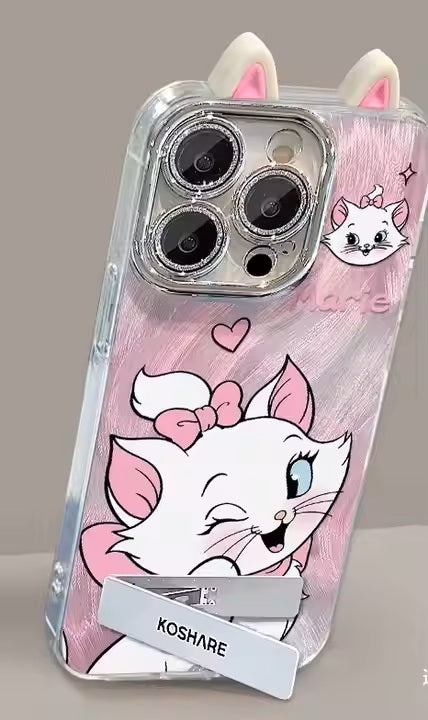 Cute Kitty Phone Case with Kickstand