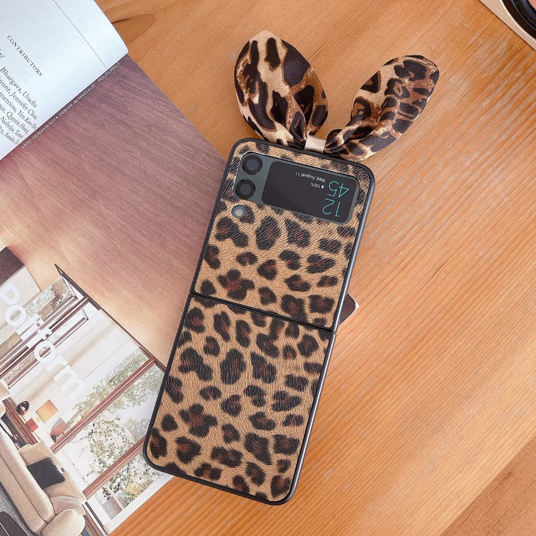 Leopard Print Foldable Phone Case - Samsung