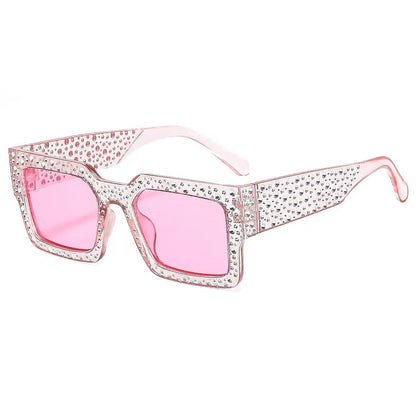 Blush Spark Rhinestone Bling Sunglasses