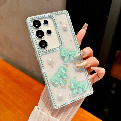 Dainty Blush Ribbon Glow Case - Samsung