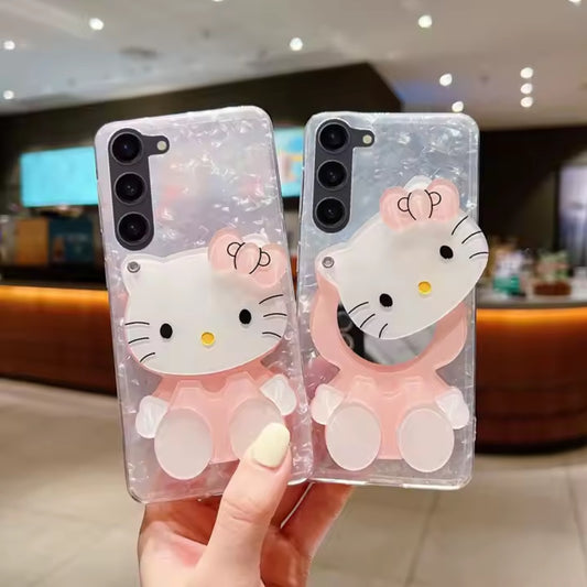 3D Hello Kitty Glitter Case - Samsung