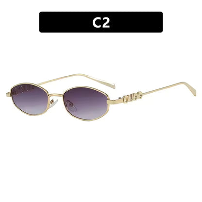 Golden Edge Minimal Cat-Eye Sunglasses