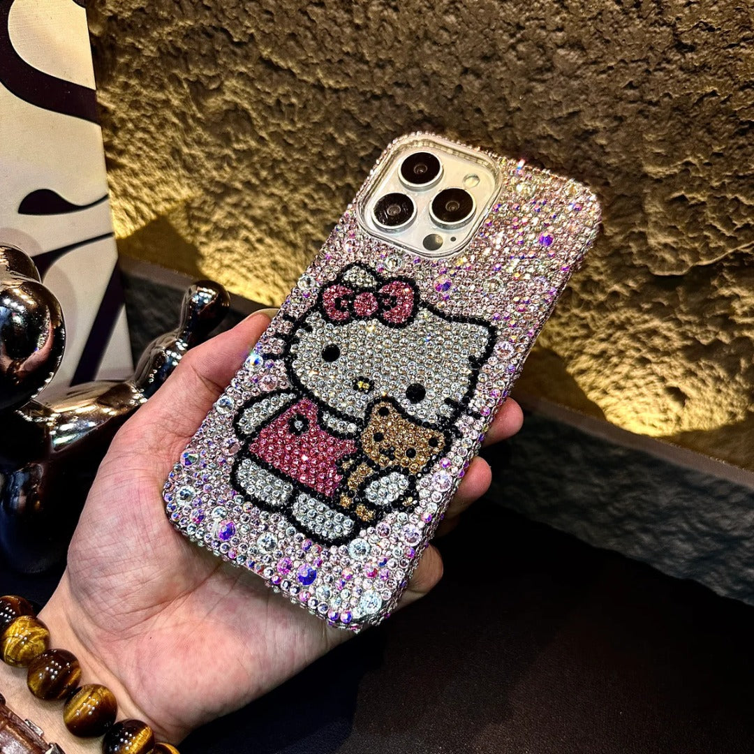 Luxe Rhinestone Hello Kitty & Bear Case