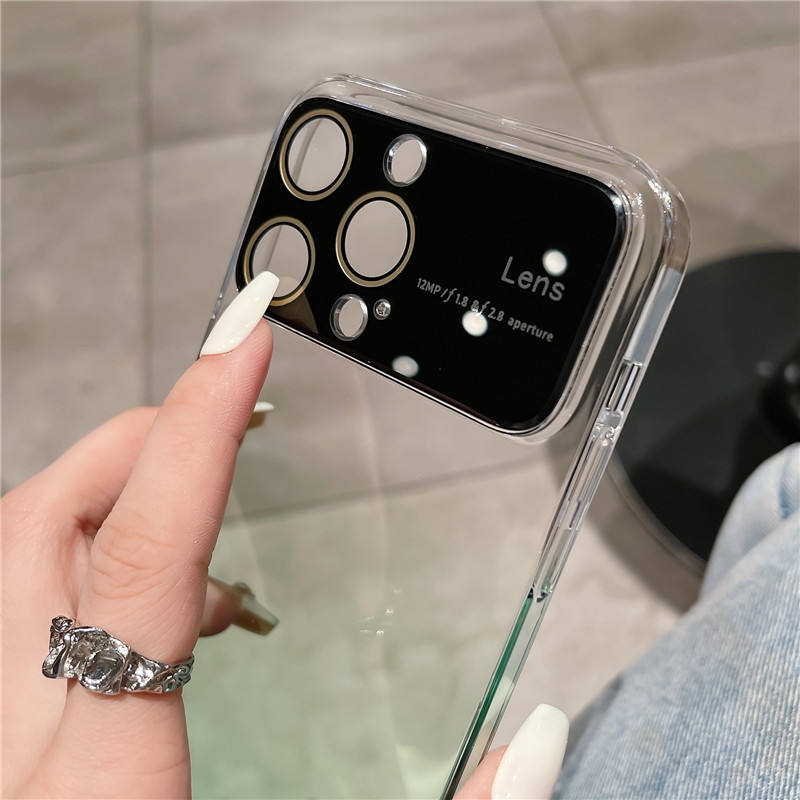 Luxury Gradient Glass Large Window Case - iPhone