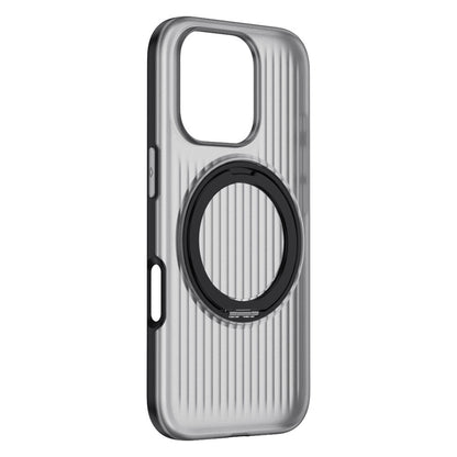 Translucent Striped Armor Rotating Bracket Case - iPhone