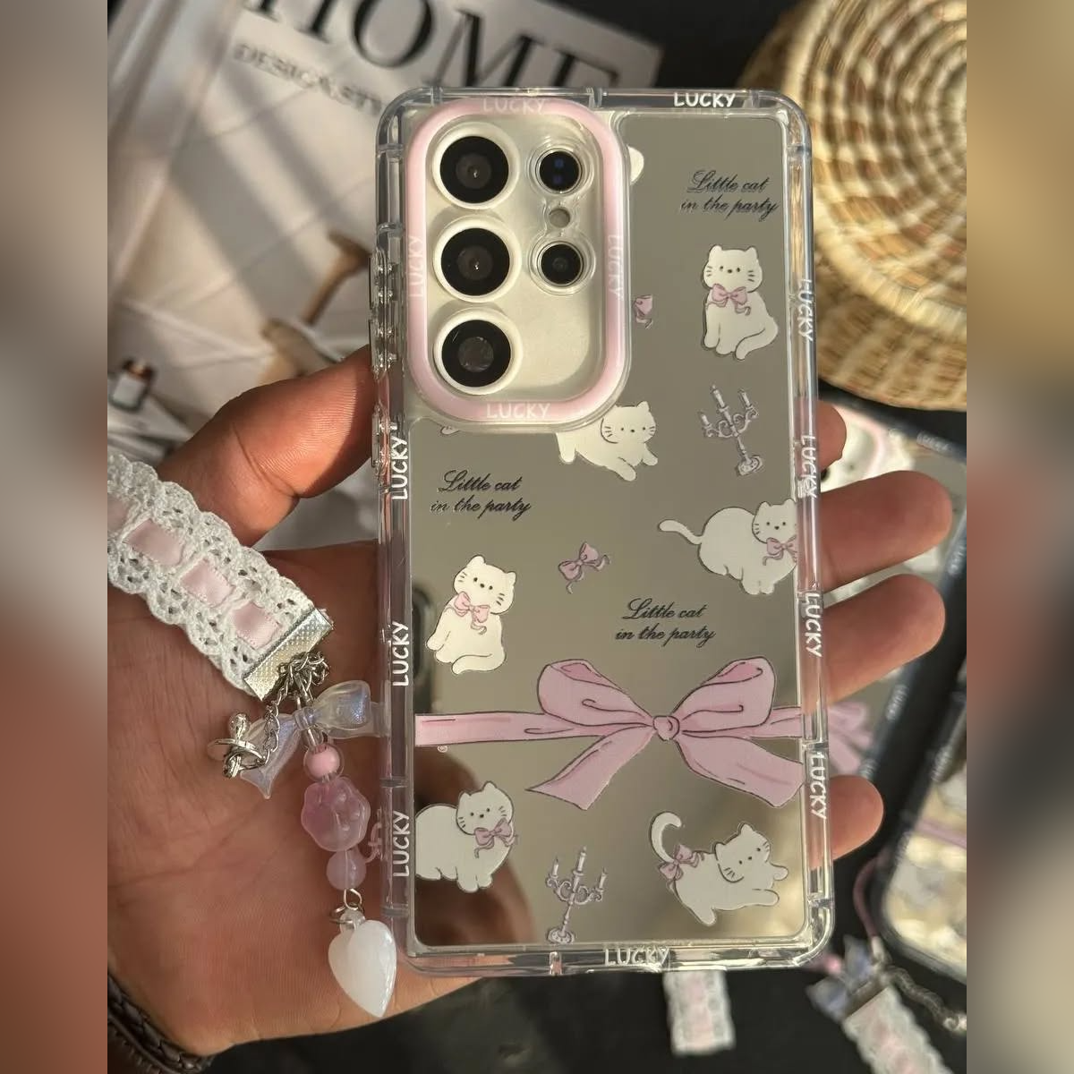 Cute Cat and Bow Case - Samsung