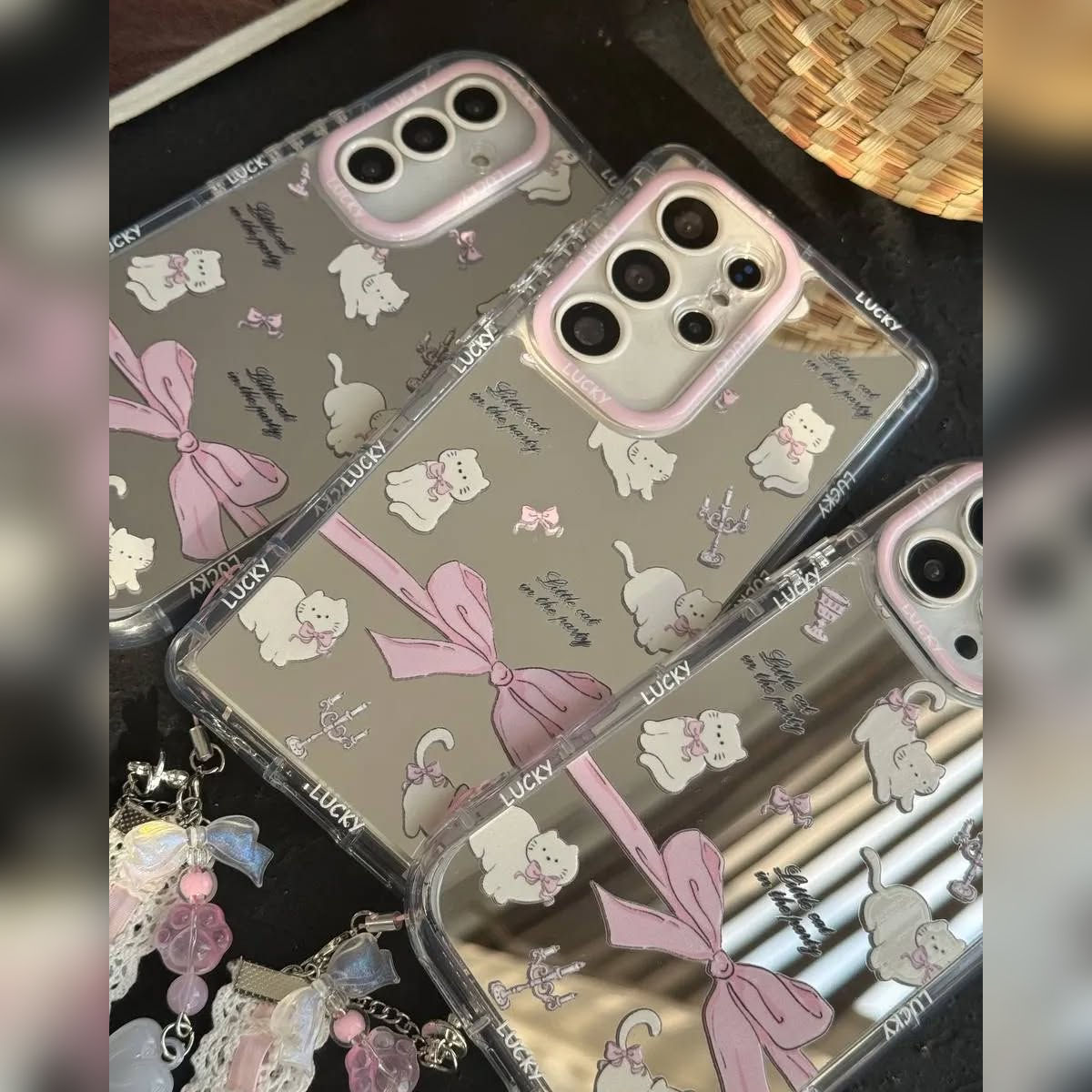 Cute Cat and Bow Case - Samsung