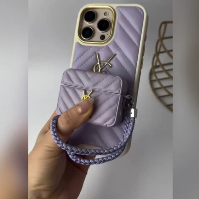 Luxe Handbag-Inspired  Case & Matching AirPods Cover