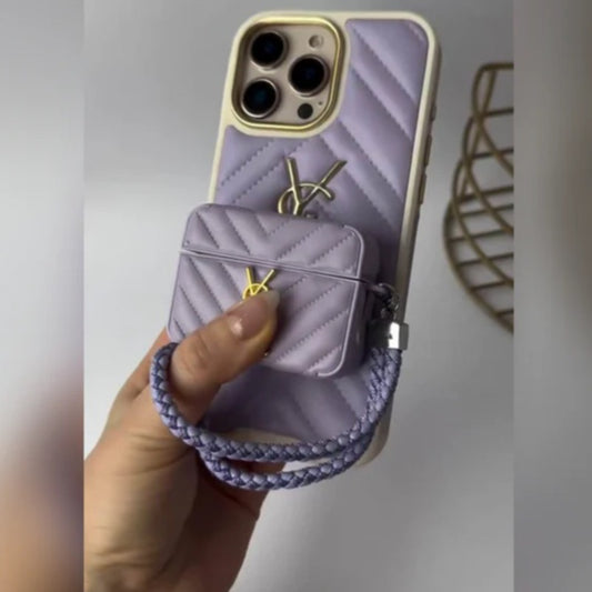 Luxe Handbag-Inspired  Case & Matching AirPods Cover