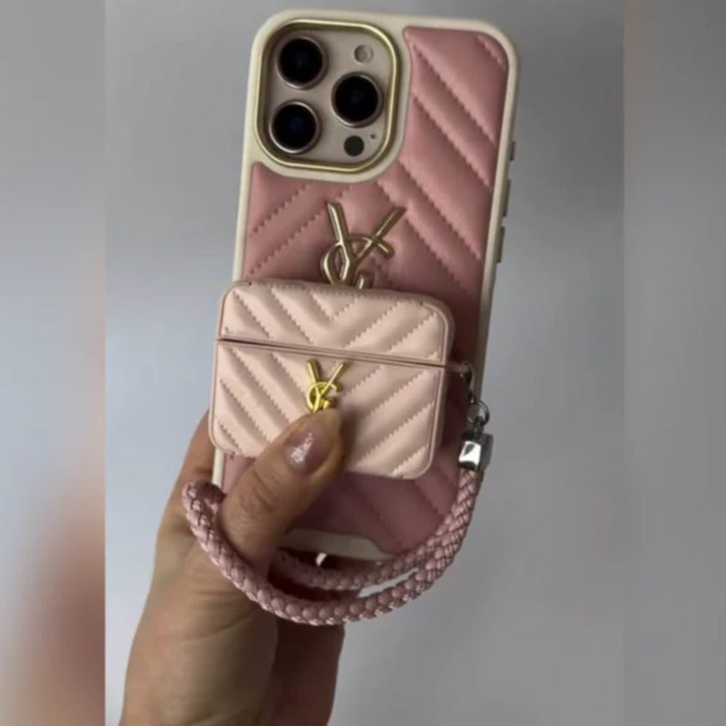 Luxe Handbag-Inspired  Case & Matching AirPods Cover