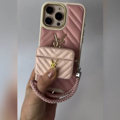 Luxe Handbag-Inspired  Case & Matching AirPods Cover