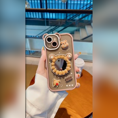 Dreamy Bear Charm 3D Mirror  Case