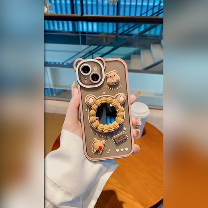 Dreamy Bear Charm 3D Mirror  Case