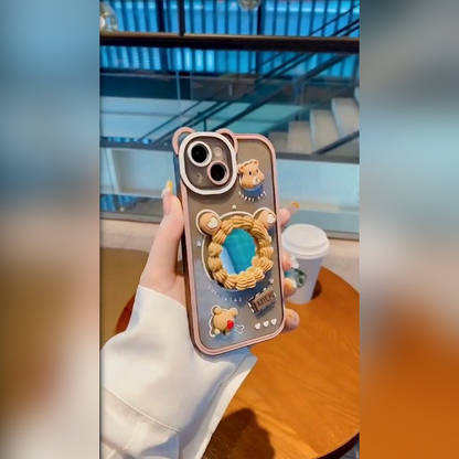 Dreamy Bear Charm 3D Mirror  Case
