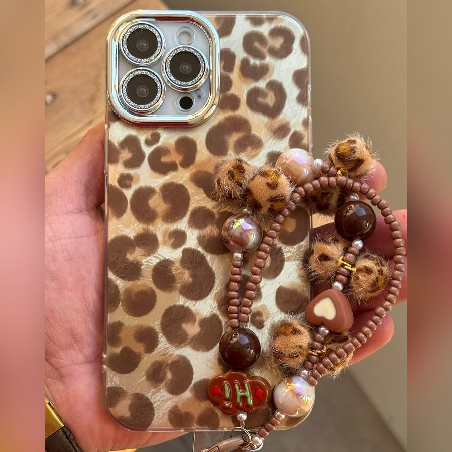 Leopard Luxe Case With Charm