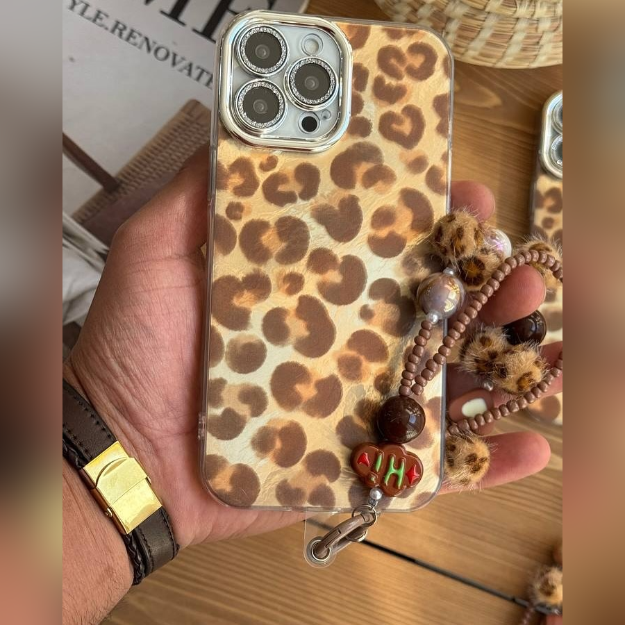 Leopard Luxe Case With Charm