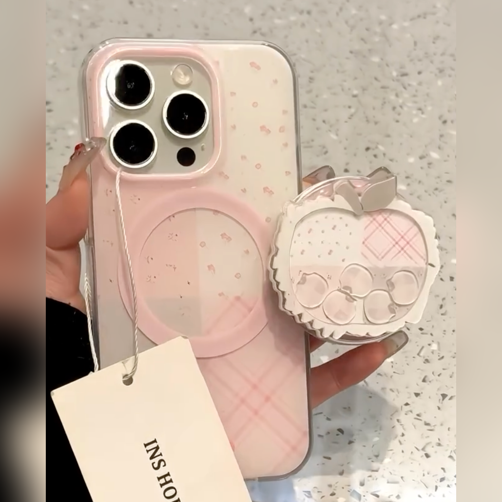 Delicate Floral Apple Grip Case