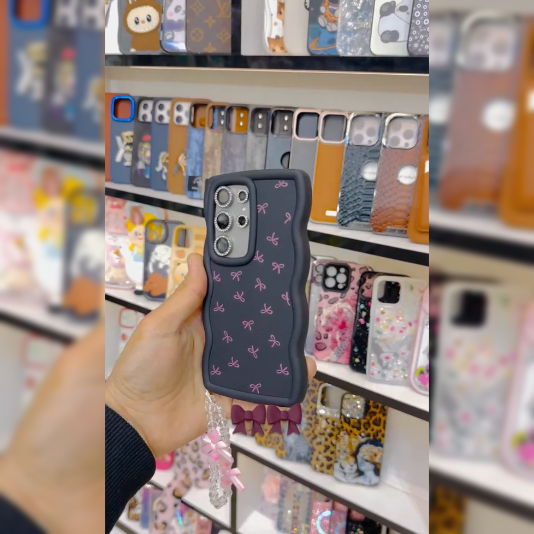 Sapphire Bow Charm Case - Samsung