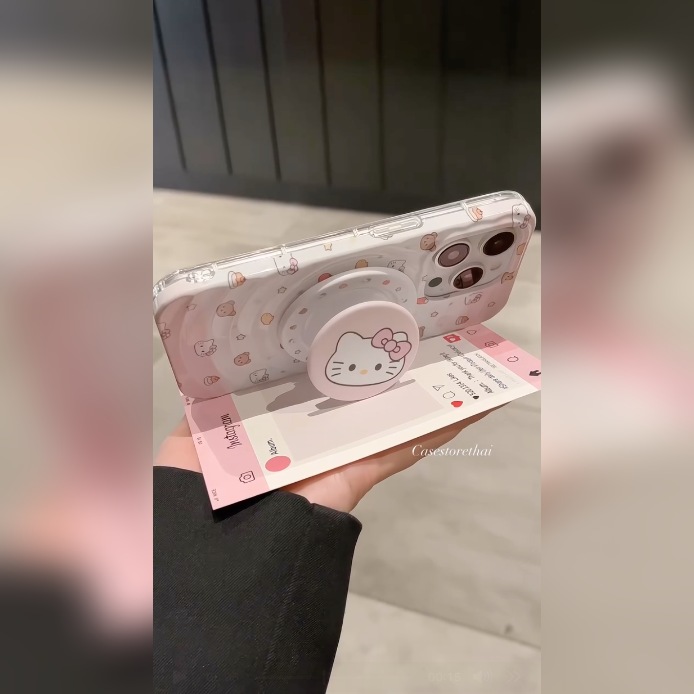 Cute Kitty Pop-Grip Case