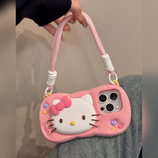 Hello Kitty Phone Case with Lanyard