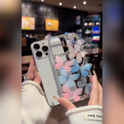 Elegant 3D Butterfly with stone Accents Case