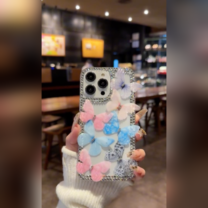 Elegant 3D Butterfly with stone Accents Case