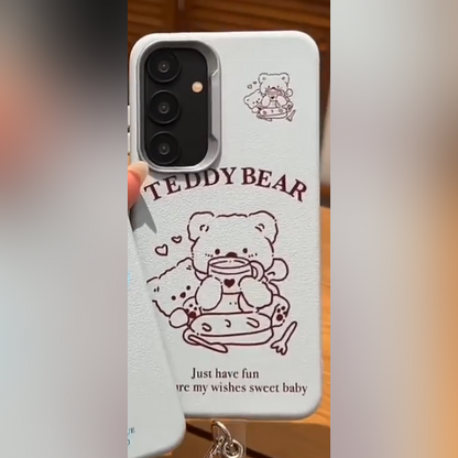 Charming Bear Cute Pup Case - Samsung