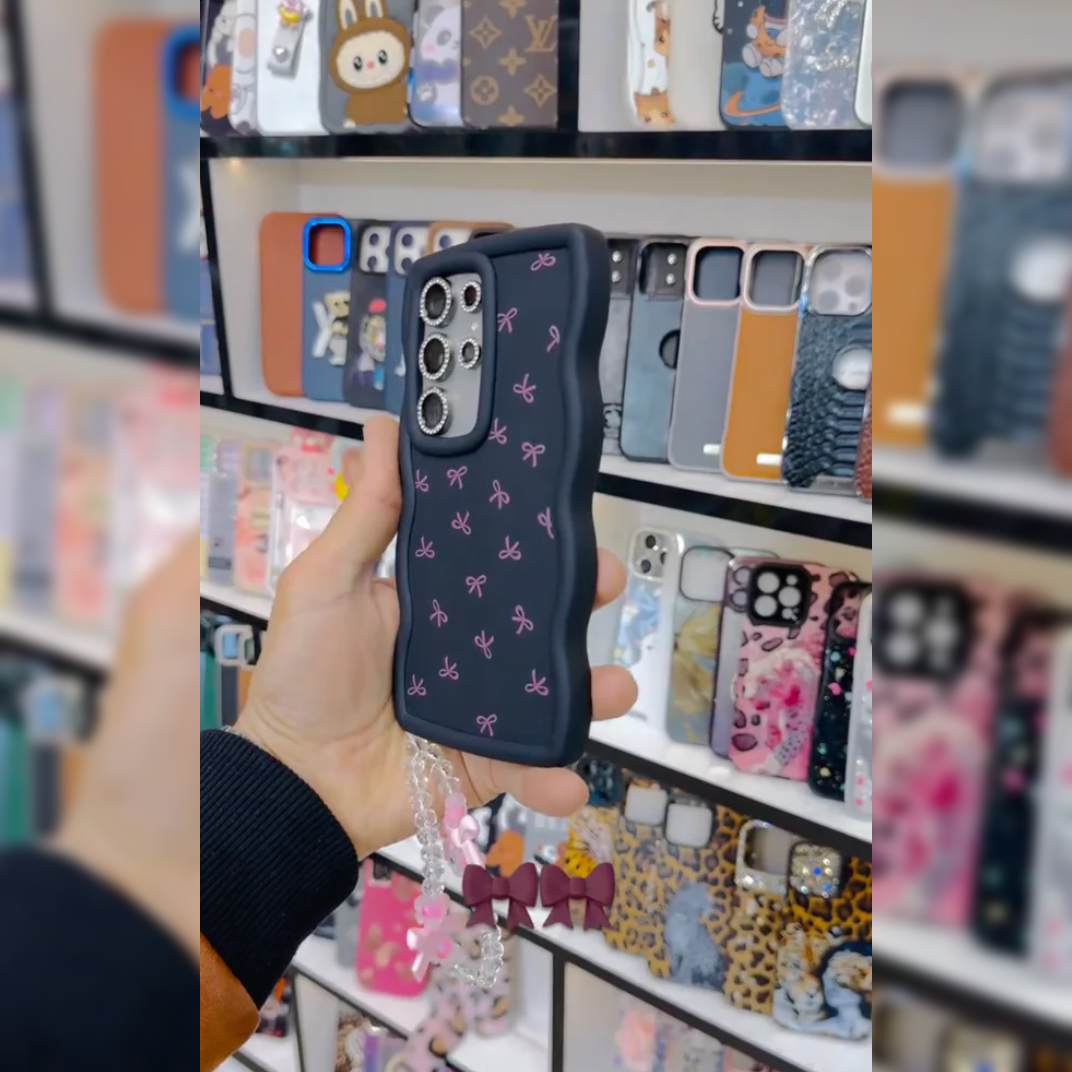 Sapphire Bow Charm Case - Samsung