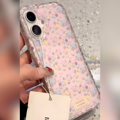 Romantic Flowers Clear Phone Case