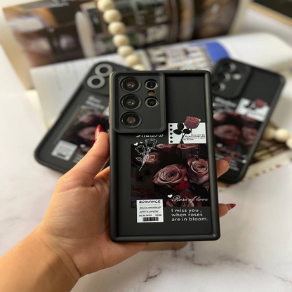 Dark Bloom Rose Silicone Case - Samsung