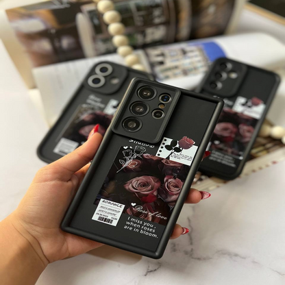 Dark Bloom Rose Silicone Case - Samsung