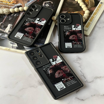 Dark Bloom Rose Silicone Case - Samsung