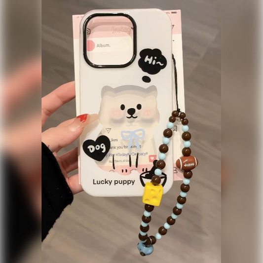 Adorable Electroplated Puppy Phone Case
