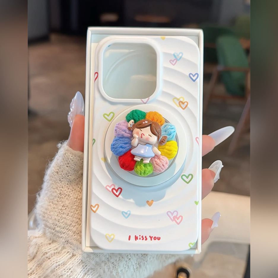 Colorful Pop-Up Doll Stand Case