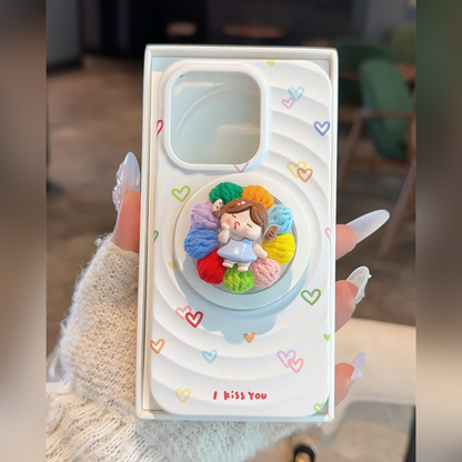 Colorful Pop-Up Doll Stand Case