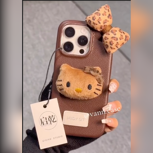 3D Kitty Bow Charm Phone Case