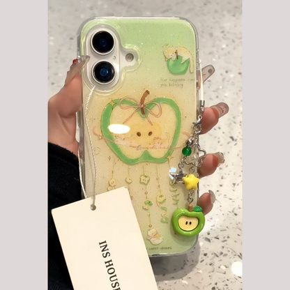 Ethereal Glow Charm Glitter Case