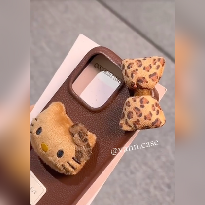 3D Kitty Bow Charm Phone Case