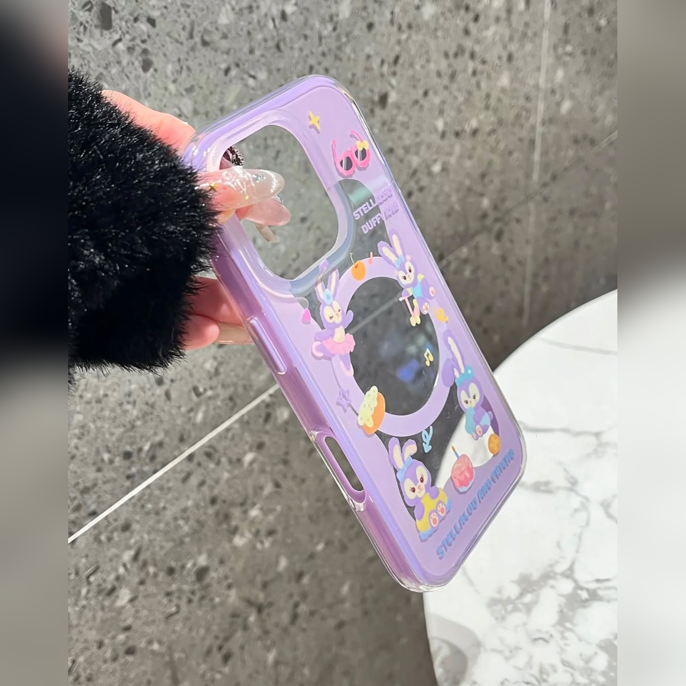 Cute Pop Stand  Case with Adjustable Grip