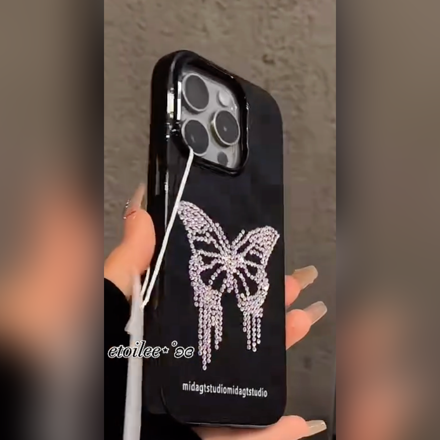 Glamorous Glitter Butterfly Case